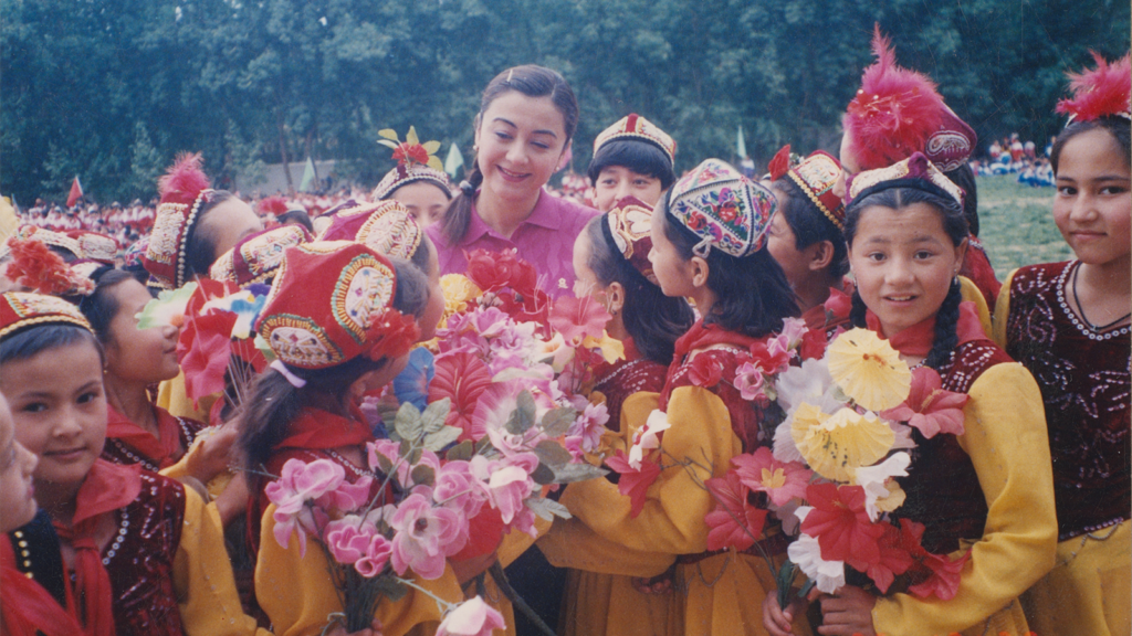 Gulchehra Hoja working as a host for a children’s television program in China.